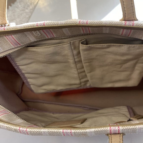 Coach Legacy Ticking Stripe Coated Canvas Weekend Tote - Picture 8 of 13